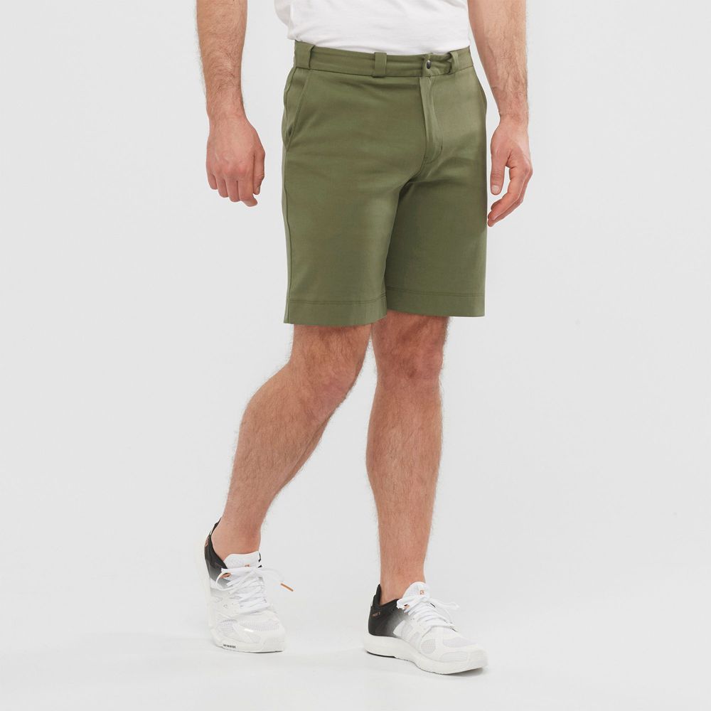 Salomon Singapore Mens Shorts - OUTLIFE CHINO M Olive | 59872-AHBS